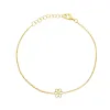Gold & Diamond Flower Bracelet sold by LINDSEY LEIGH JEWELRY