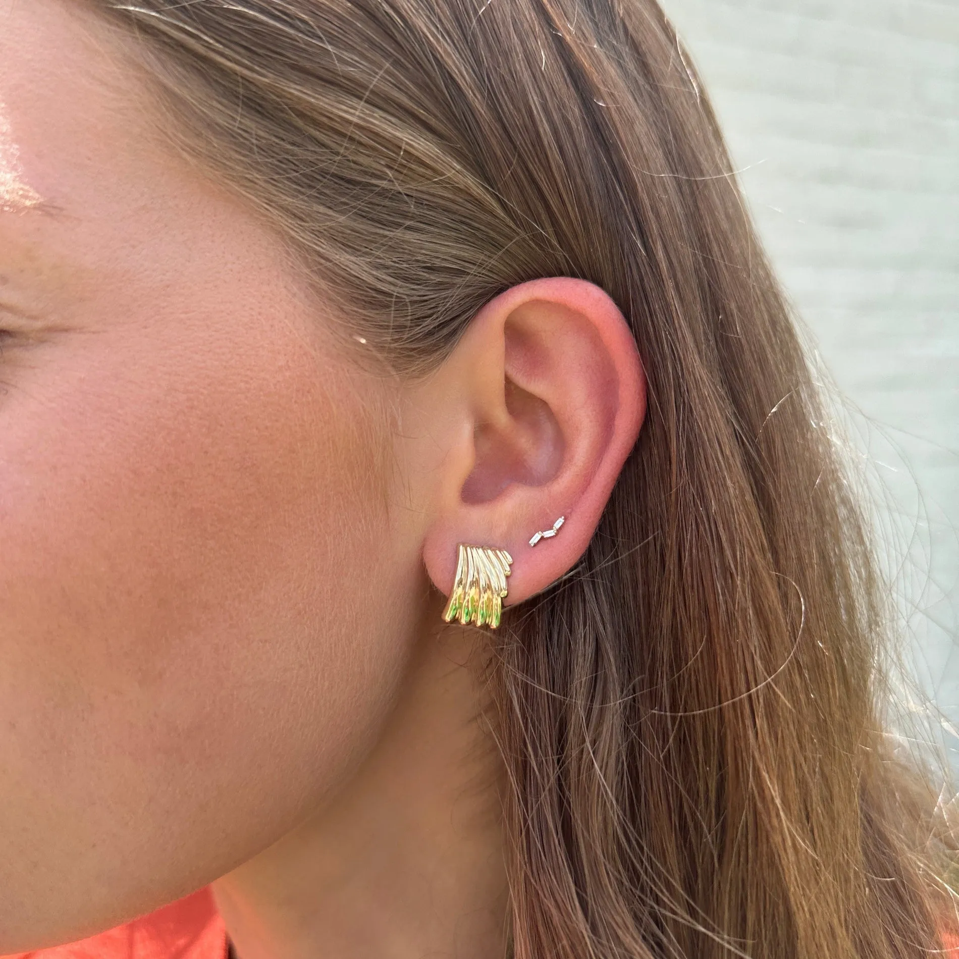 Gold Wing Earrings sold by LINDSEY LEIGH JEWELRY product image thumbnail 3