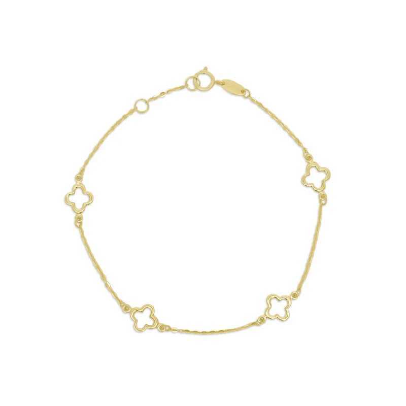 Open Clover Chain Bracelet sold by LINDSEY LEIGH JEWELRY