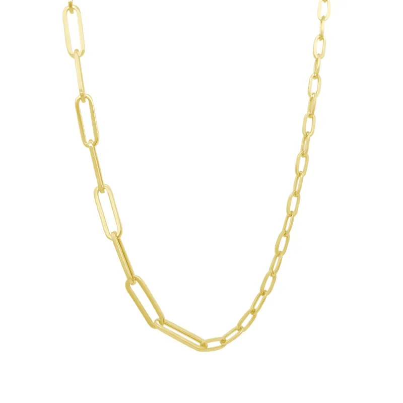 Dual Paperclip Chain Necklace sold by LINDSEY LEIGH JEWELRY