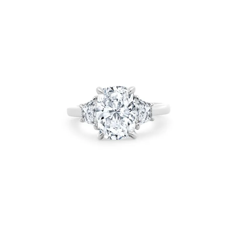 2.56ct Elongated Cushion Cut With Trapezoid Cut Side Stones sold by LINDSEY LEIGH JEWELRY