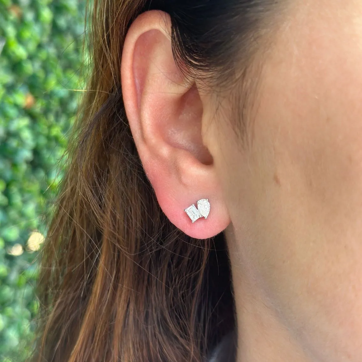 Lab-Grown Diamond Toi et Moi Studs sold by LINDSEY LEIGH JEWELRY