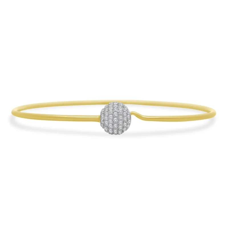Diamond Sphere Bangle sold by LINDSEY LEIGH JEWELRY