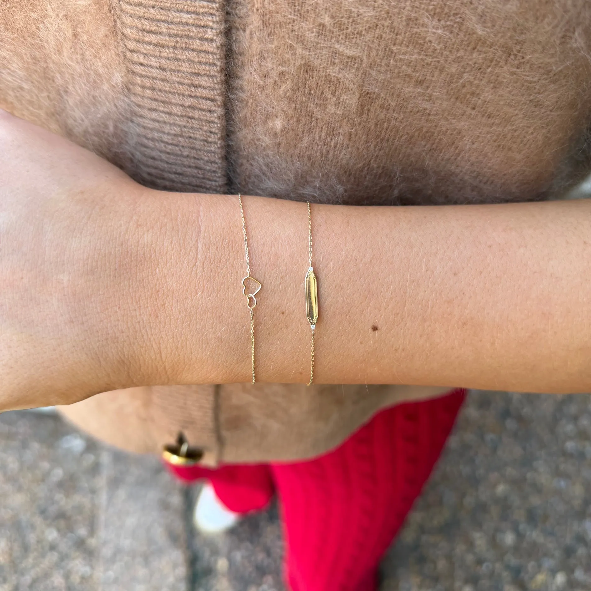 Gold Bar Bracelet sold by LINDSEY LEIGH JEWELRY product image thumbnail 4