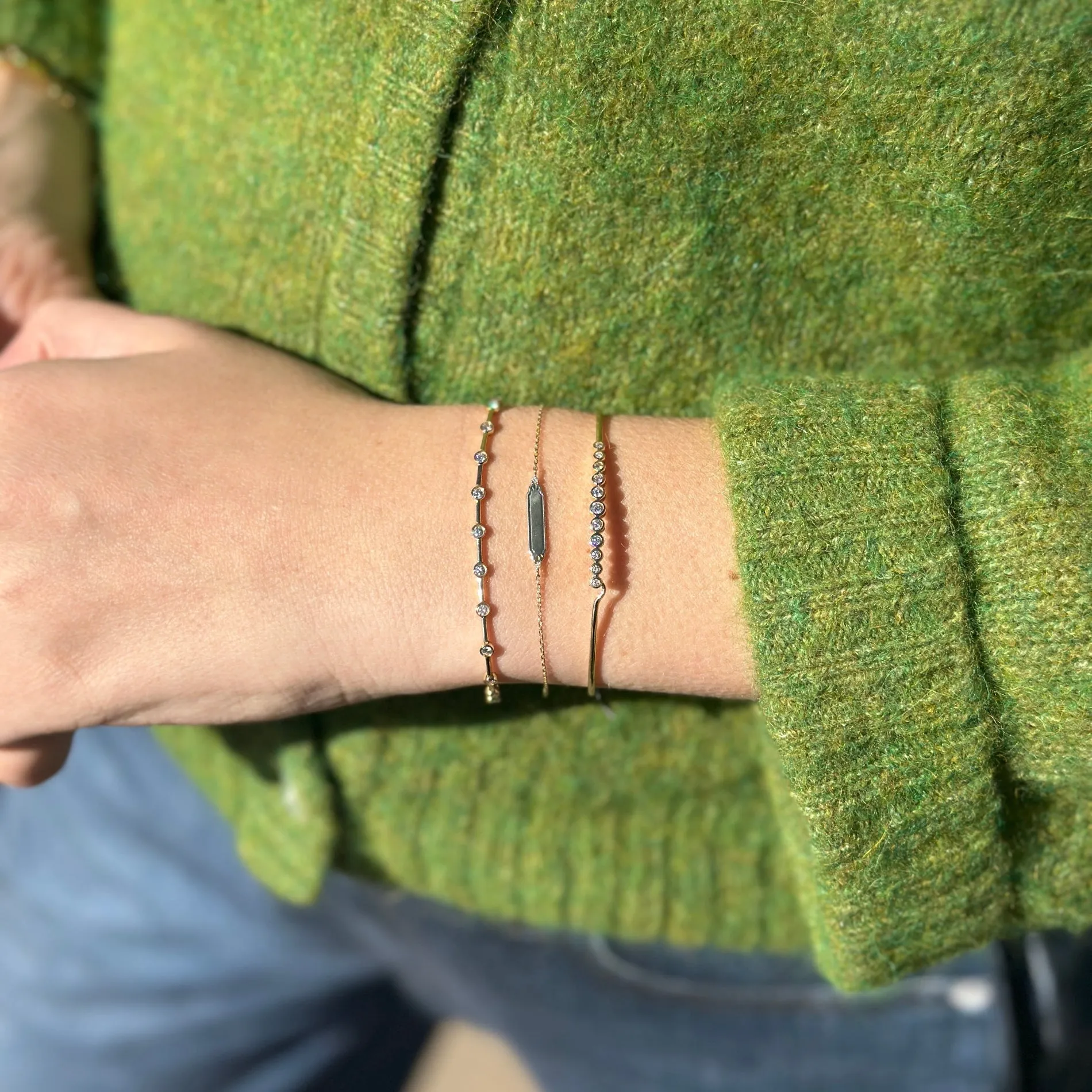 Gold Bar Bracelet sold by LINDSEY LEIGH JEWELRY product image thumbnail 2