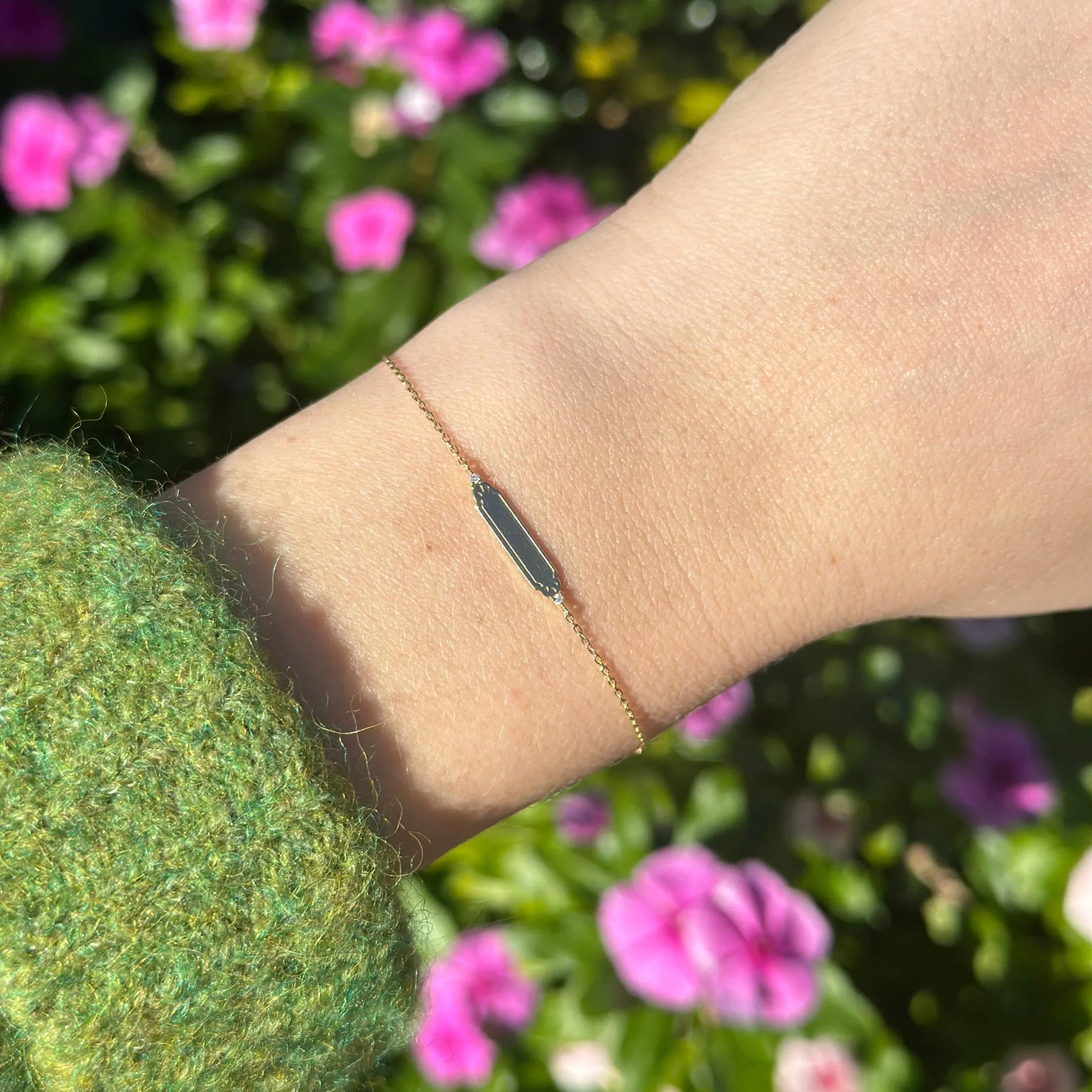 Gold Bar Bracelet sold by LINDSEY LEIGH JEWELRY product image thumbnail 3