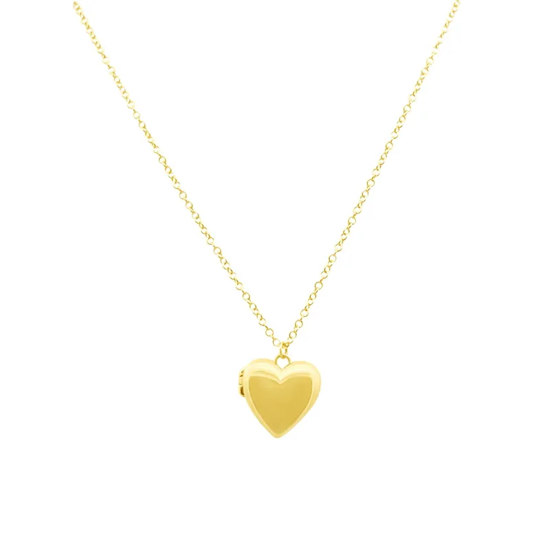 Gold Heart Locket made by LINDSEY LEIGH JEWELRY