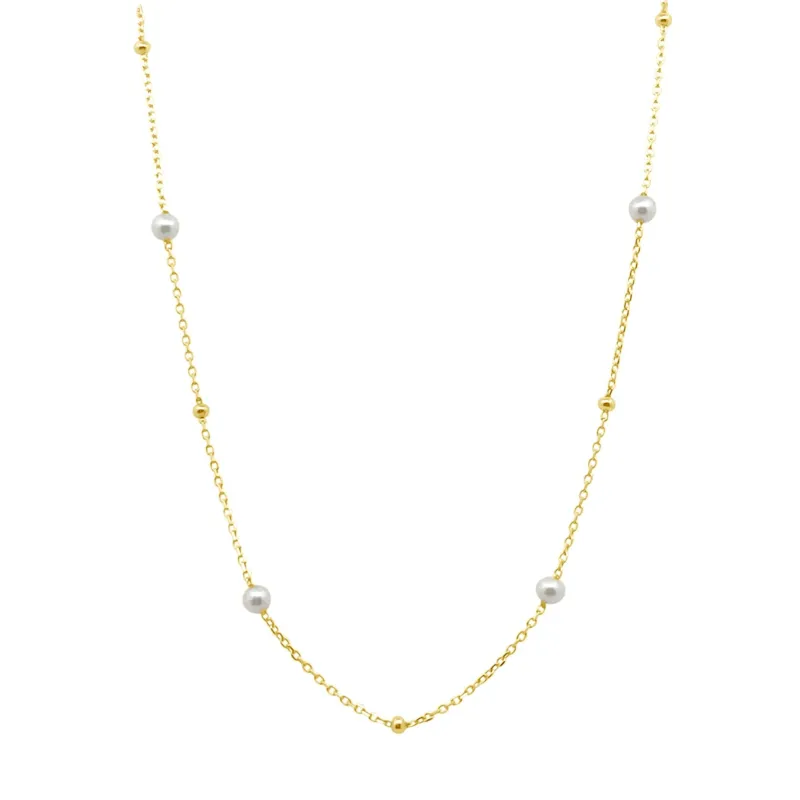 Pearl and Bead Necklace made by LINDSEY LEIGH JEWELRY