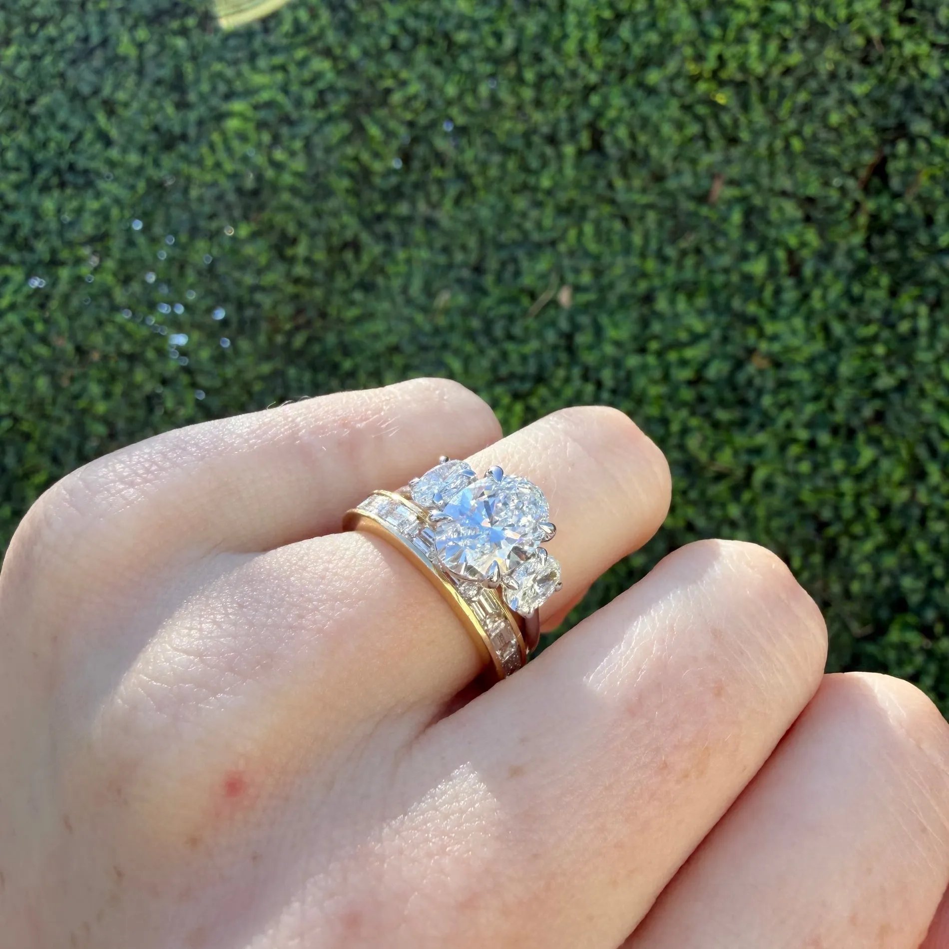 2.54ct Triple Oval Cut sold by LINDSEY LEIGH JEWELRY product image thumbnail 2