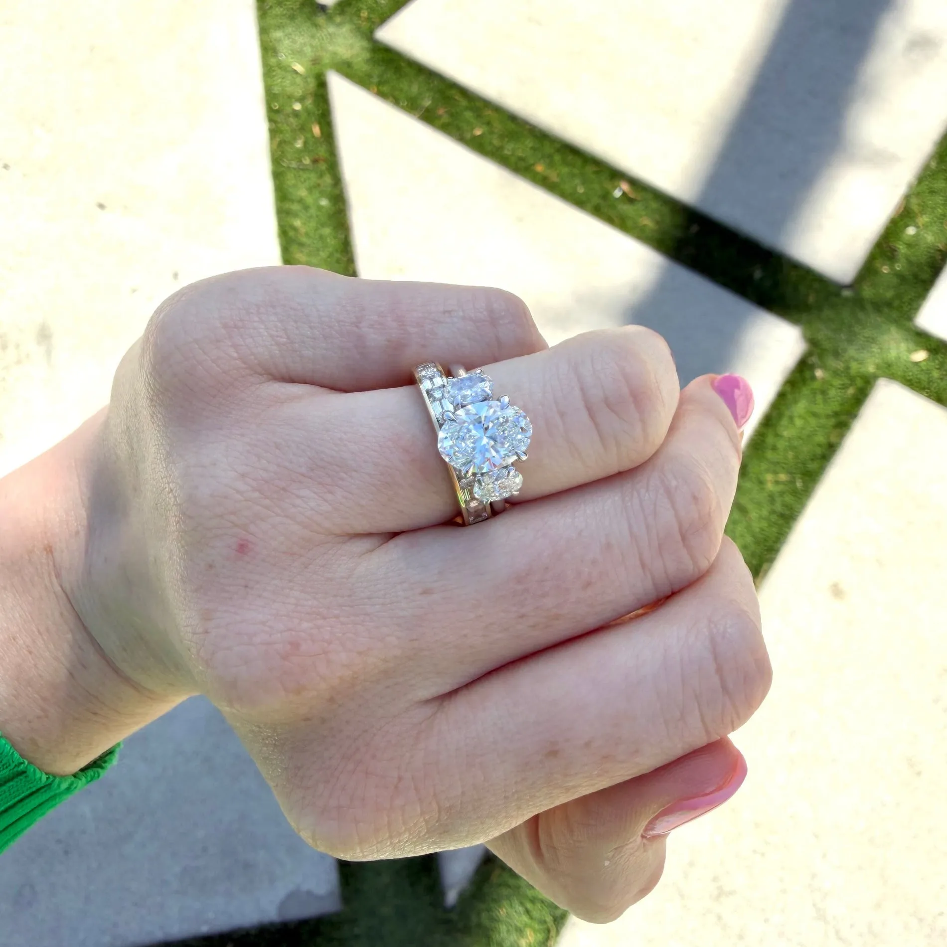 2.54ct Triple Oval Cut sold by LINDSEY LEIGH JEWELRY product image thumbnail 4