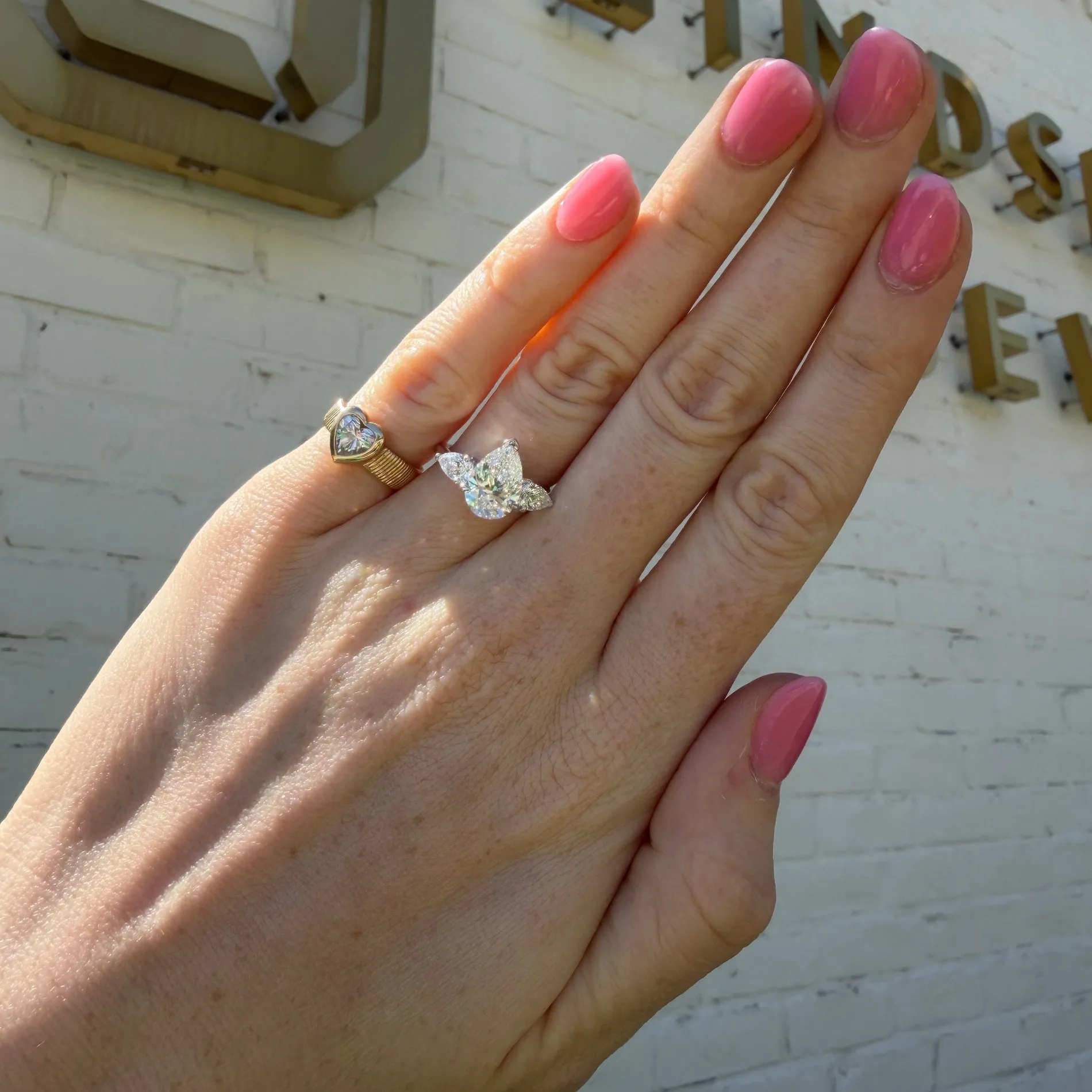 2.50ct Triple Pear Cut sold by LINDSEY LEIGH JEWELRY product image thumbnail 2