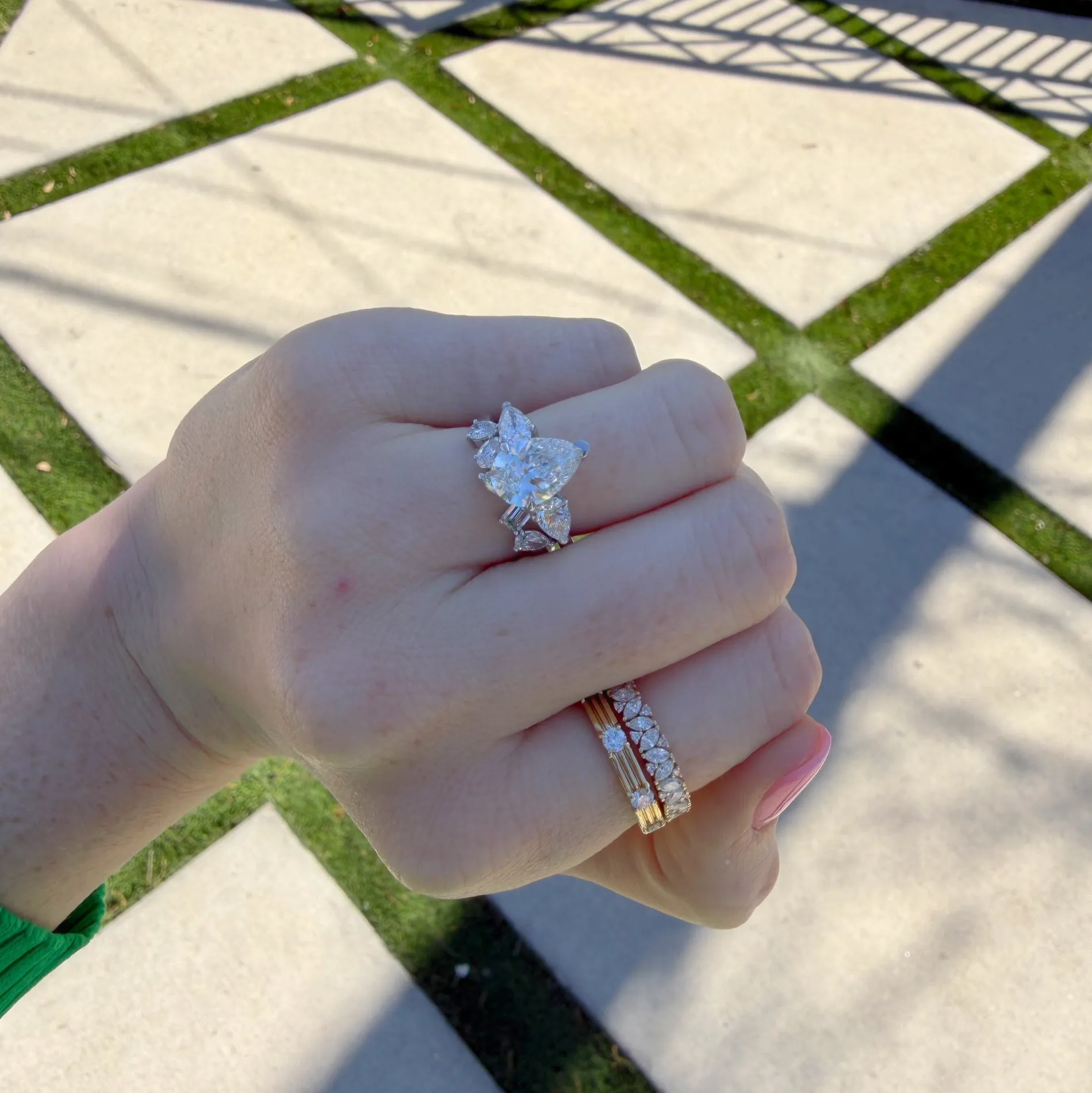 2.50ct Triple Pear Cut sold by LINDSEY LEIGH JEWELRY product image thumbnail 4