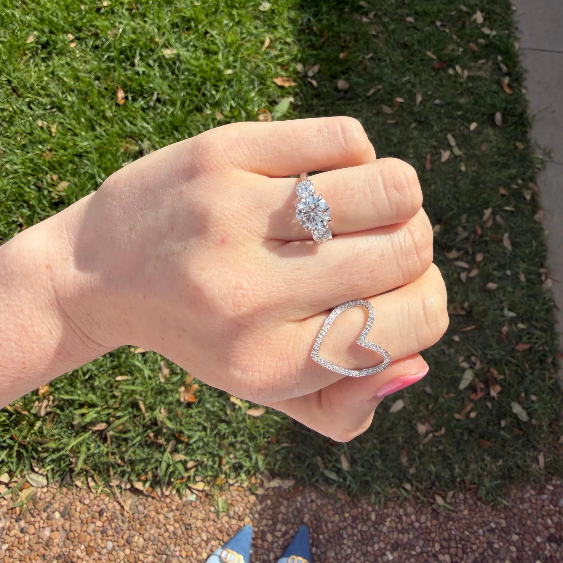 2.25ct Triple Round sold by LINDSEY LEIGH JEWELRY product image thumbnail 5