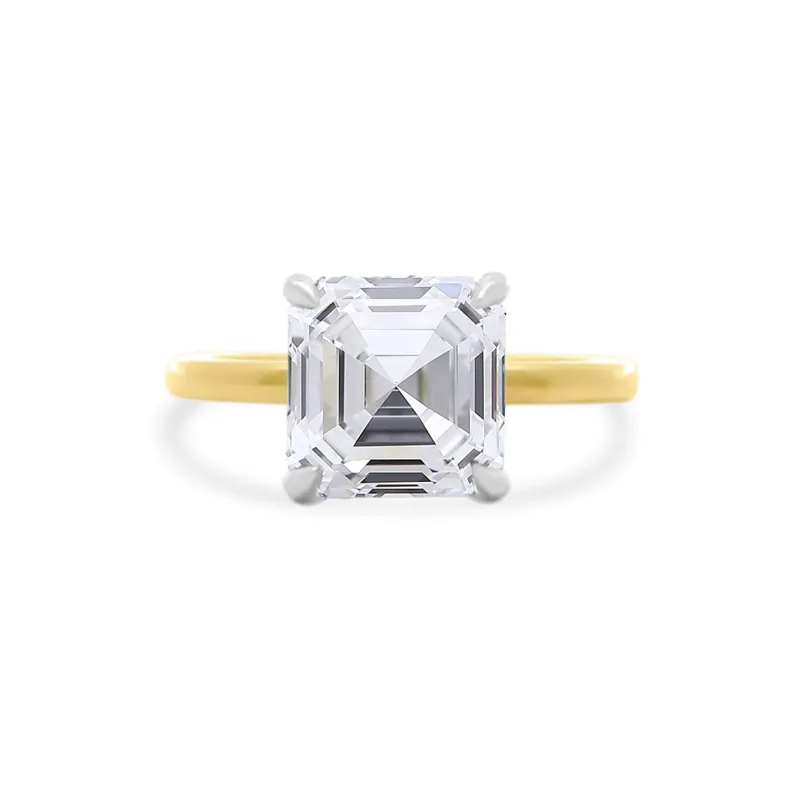 3.09ct Asscher Cut Solitaire made by LINDSEY LEIGH JEWELRY