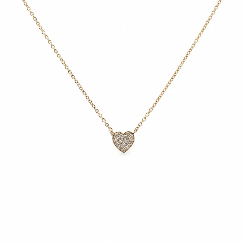 Diamond Heart Necklace made by LINDSEY LEIGH JEWELRY