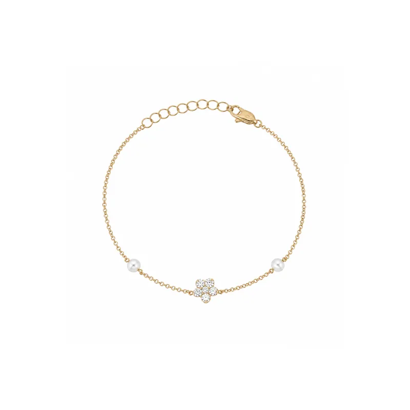 Bloom and Pearl Bracelet made by LINDSEY LEIGH JEWELRY