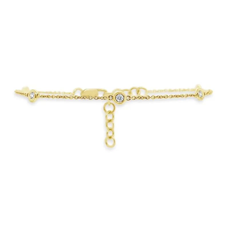 Diamond Station Bracelet made by LINDSEY LEIGH JEWELRY