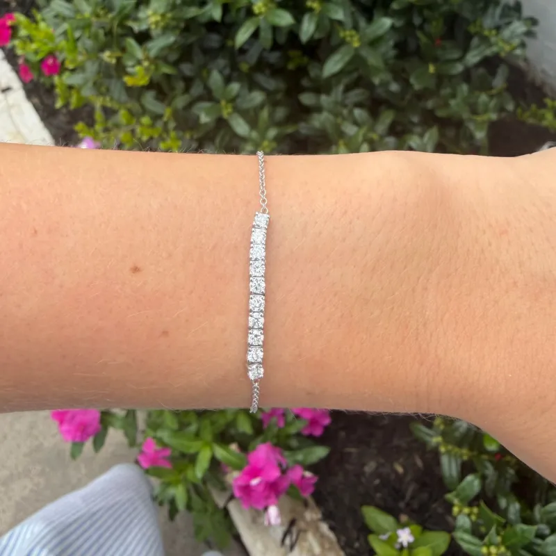 Lab Grown Diamond Chain Bracelet made by LINDSEY LEIGH JEWELRY