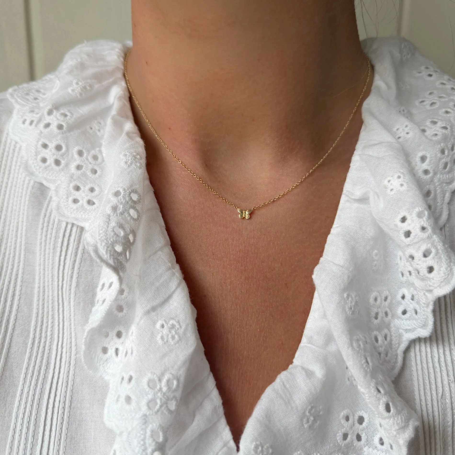 Gold Butterfly Necklace sold by LINDSEY LEIGH JEWELRY
