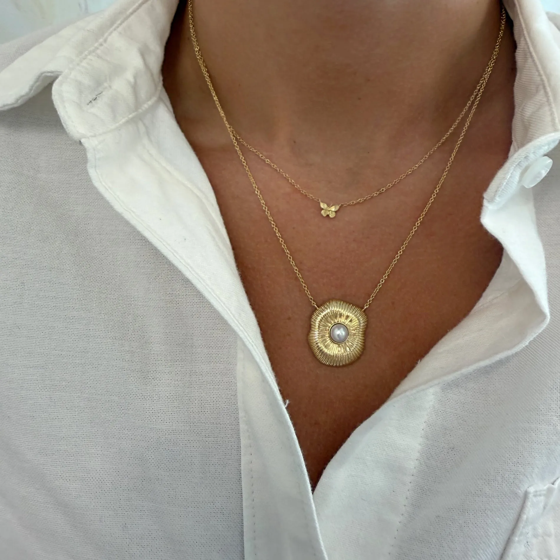 Gold Butterfly Necklace sold by LINDSEY LEIGH JEWELRY product image thumbnail 2