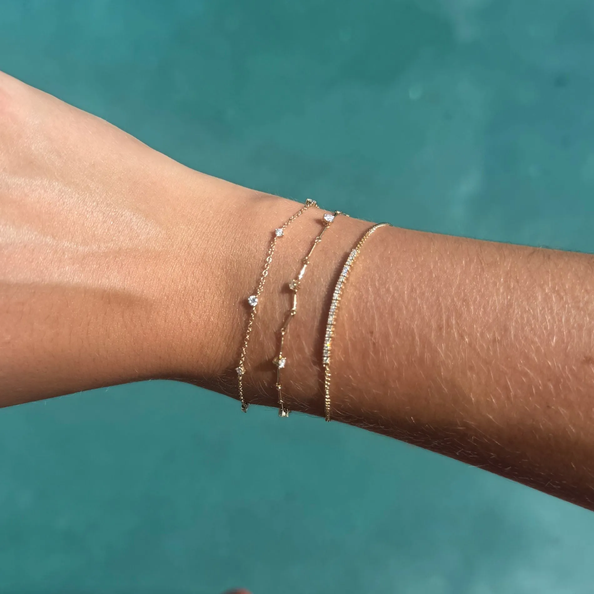 Scattered Diamond Bracelet sold by LINDSEY LEIGH JEWELRY