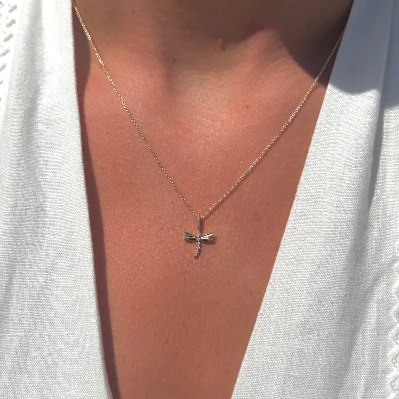 Golden Dragonfly Charm made by LINDSEY LEIGH JEWELRY