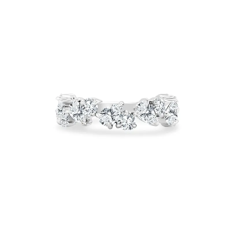 Alternating Round & Pear Diamond Band sold by LINDSEY LEIGH JEWELRY