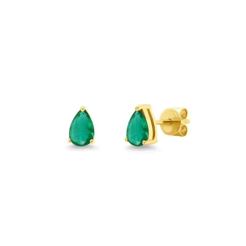 Emerald Pear Studs sold by LINDSEY LEIGH JEWELRY