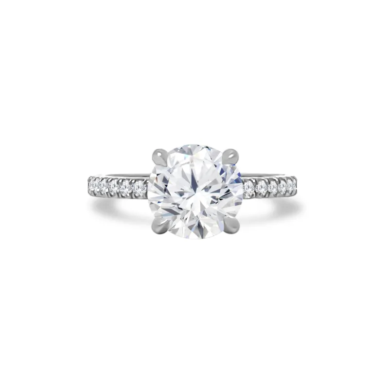 3.01ct Round Diamond on Diamond Band sold by LINDSEY LEIGH JEWELRY