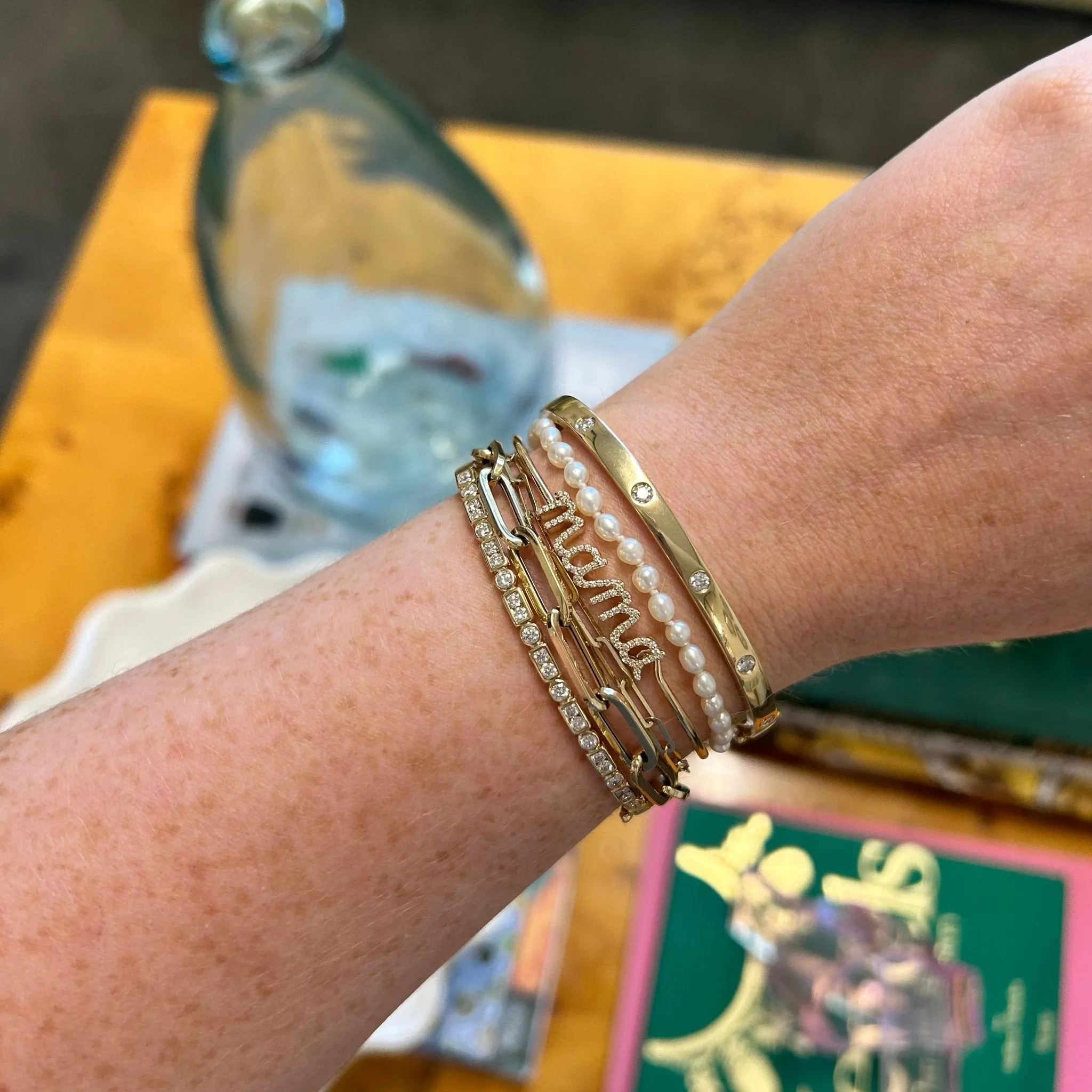 Diamond Mama Bangle sold by LINDSEY LEIGH JEWELRY product image thumbnail 4