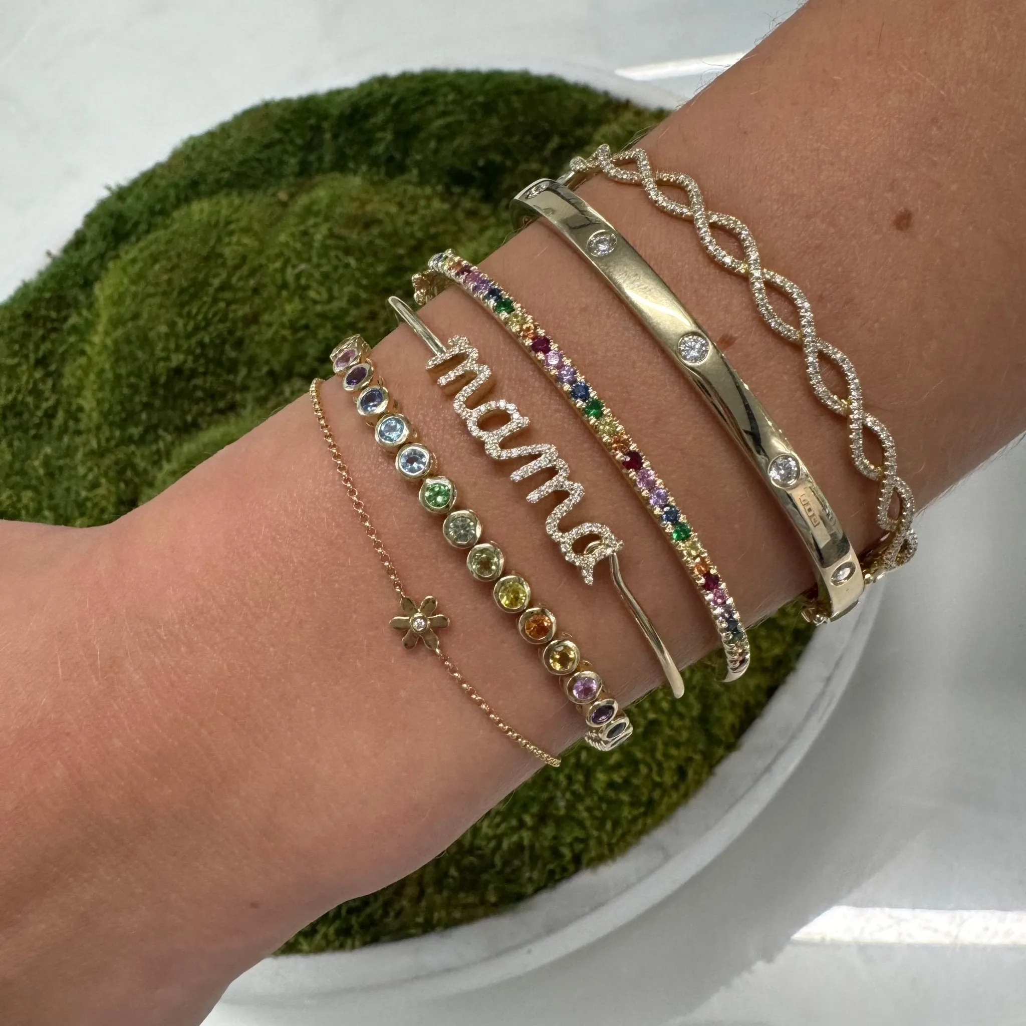 Diamond Mama Bangle sold by LINDSEY LEIGH JEWELRY product image thumbnail 2