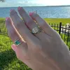 Double Gemstone Bead Ring sold by LINDSEY LEIGH JEWELRY