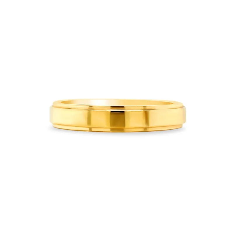 Flat Step Edge Band sold by LINDSEY LEIGH JEWELRY