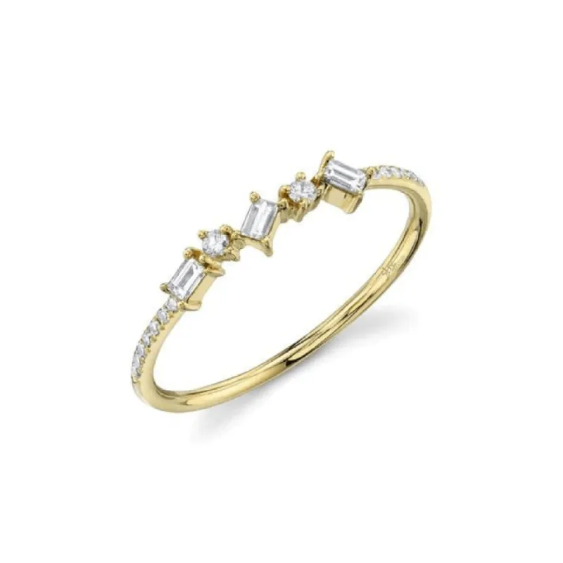 Simple Scattered Baguette Ring sold by LINDSEY LEIGH JEWELRY