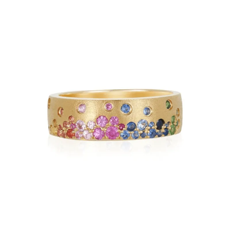 Mardi Gras Sapphire Ring sold by LINDSEY LEIGH JEWELRY