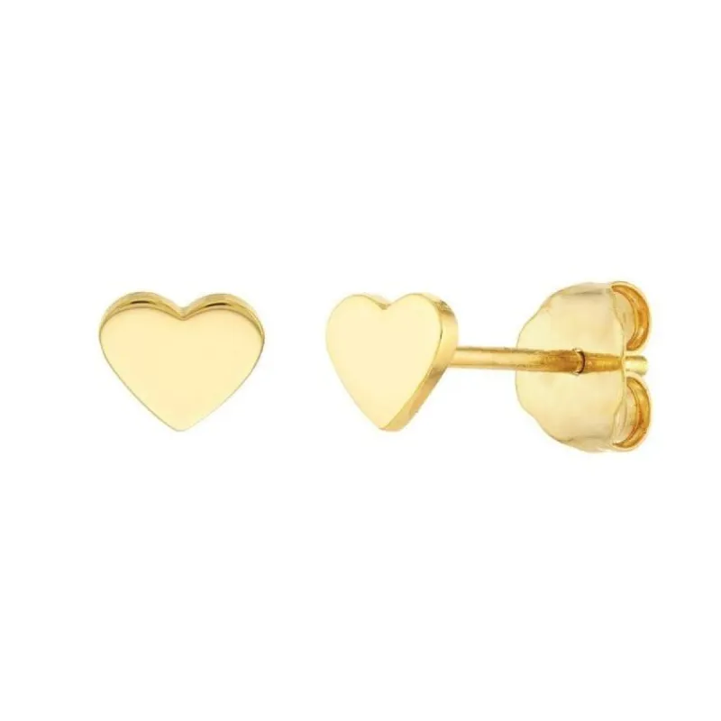 Gold Heart Stud sold by LINDSEY LEIGH JEWELRY
