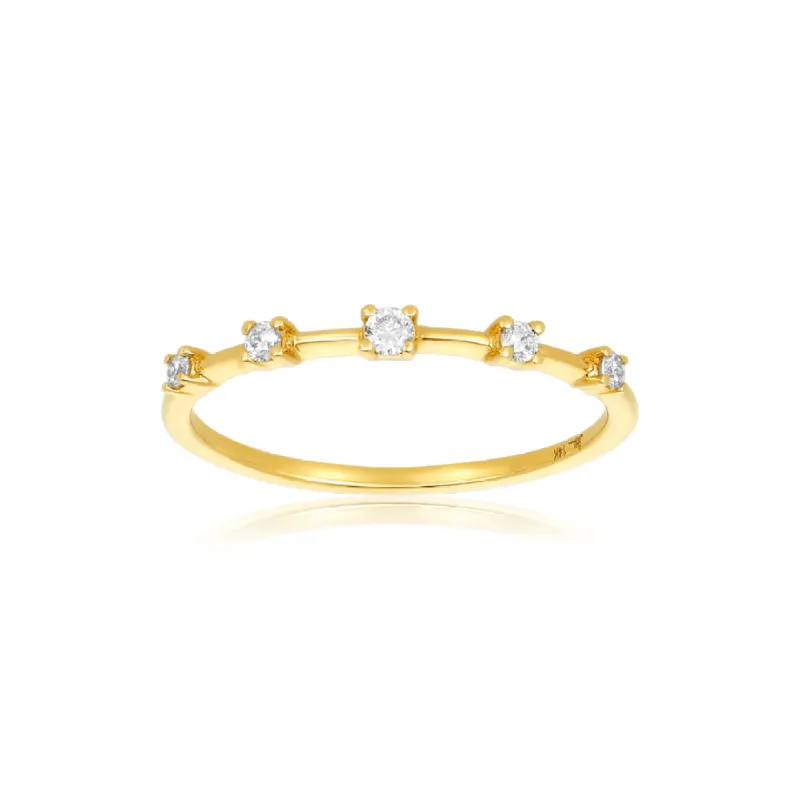4 Prong Graduated Diamond Ring sold by LINDSEY LEIGH JEWELRY