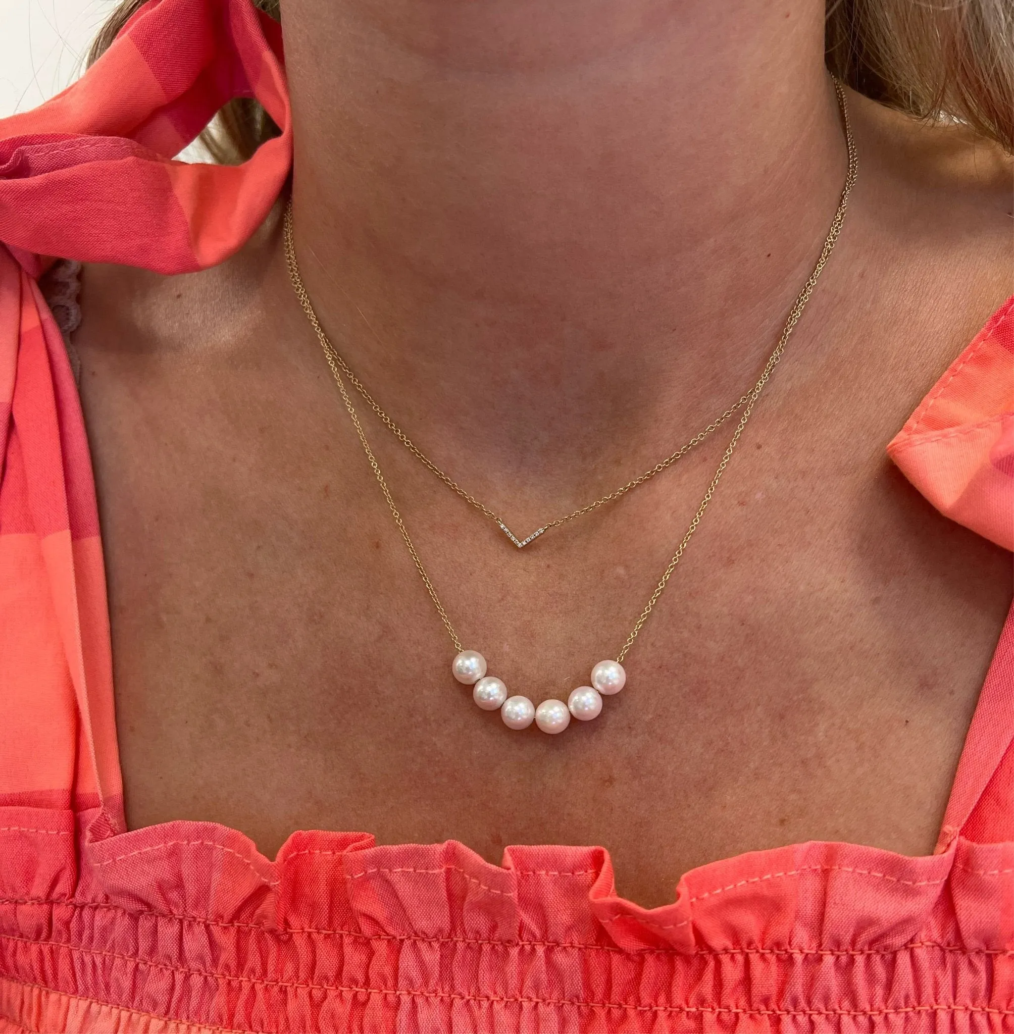 Add a Pearl Necklace sold by LINDSEY LEIGH JEWELRY product image thumbnail 4