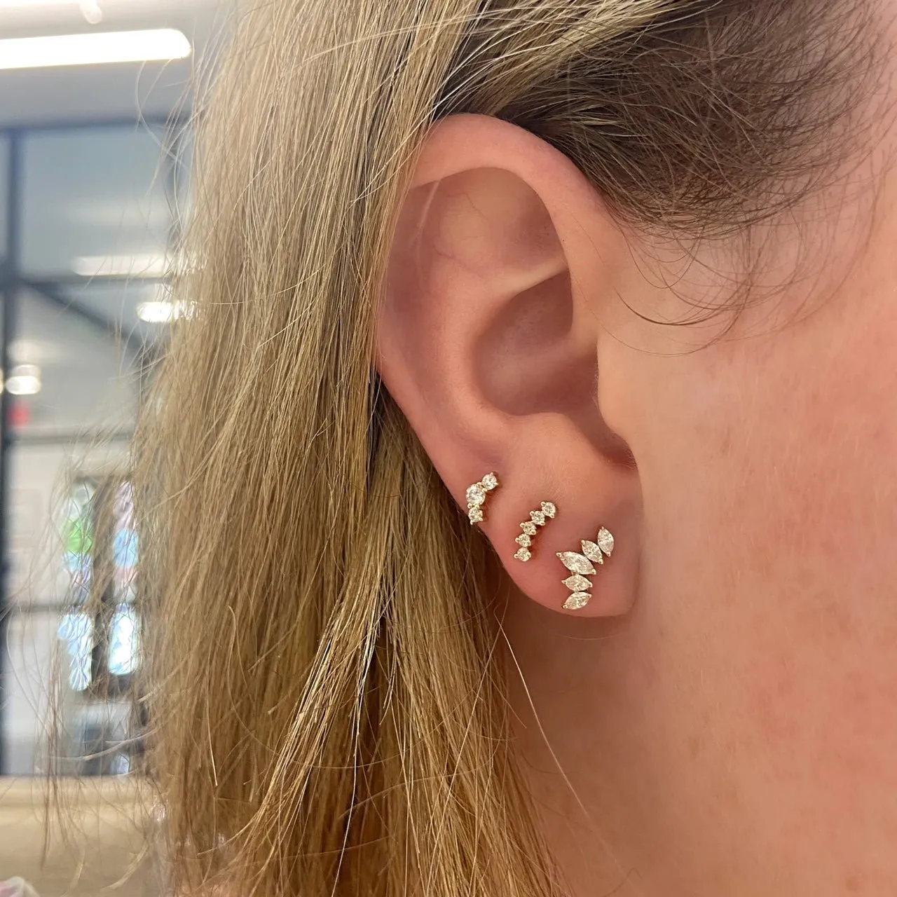 Dainty Diamond Ear Crawler sold by LINDSEY LEIGH JEWELRY product image thumbnail 4