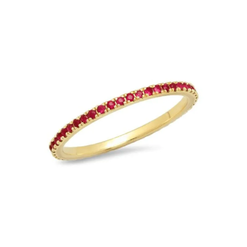 Ruby Eternity Band sold by LINDSEY LEIGH JEWELRY