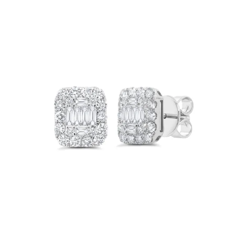 Diamond Mosaic Studs sold by LINDSEY LEIGH JEWELRY