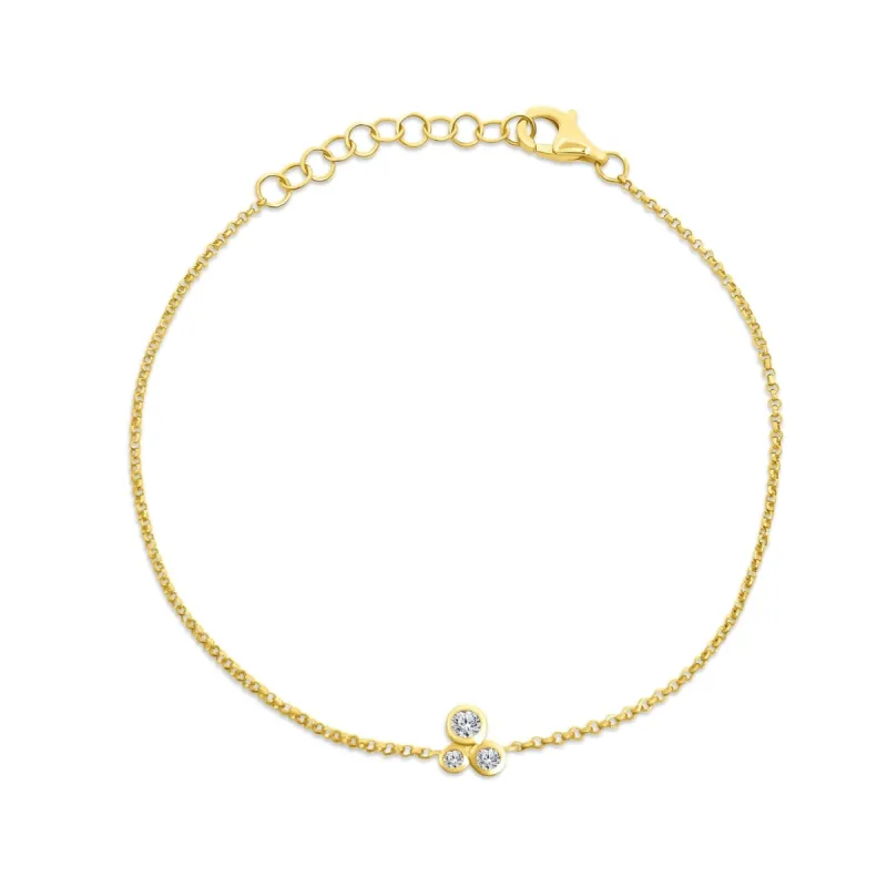 Graduated Bezel Trio Bracelet sold by LINDSEY LEIGH JEWELRY