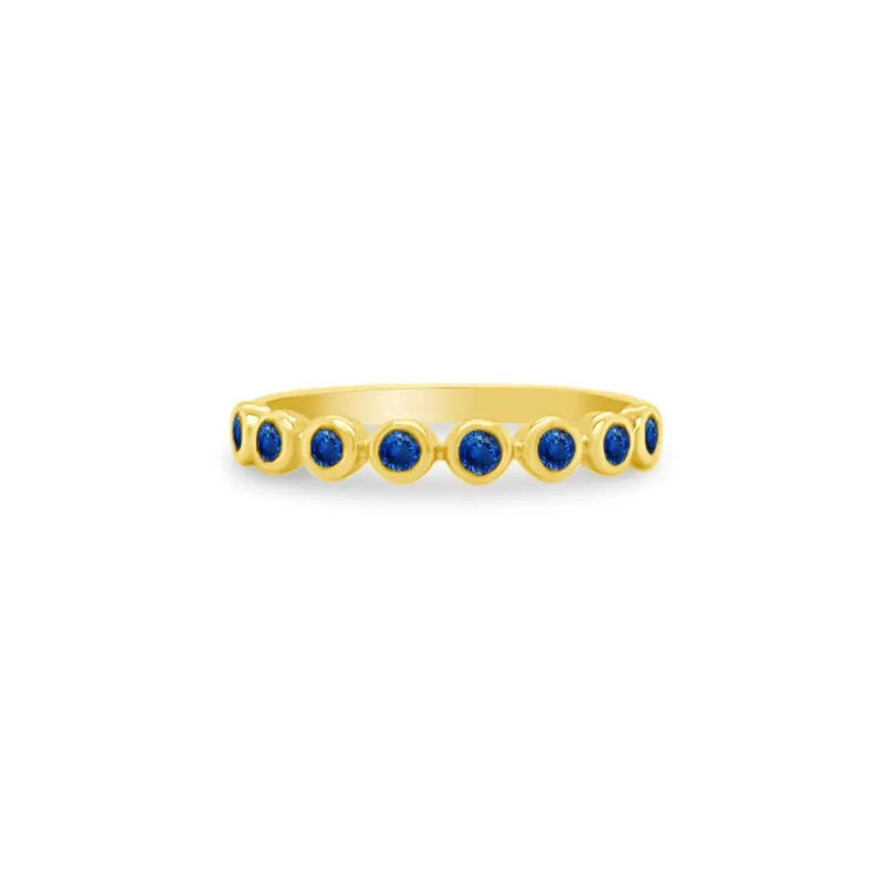 Gemstone Bezel Band sold by LINDSEY LEIGH JEWELRY