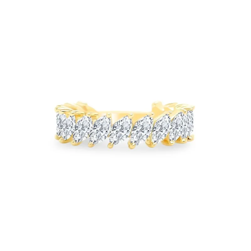 Slanted Marquise Band sold by LINDSEY LEIGH JEWELRY