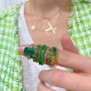 Gemstone Clover Band sold by LINDSEY LEIGH JEWELRY