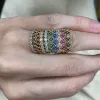 Gemstone Clover Band sold by LINDSEY LEIGH JEWELRY