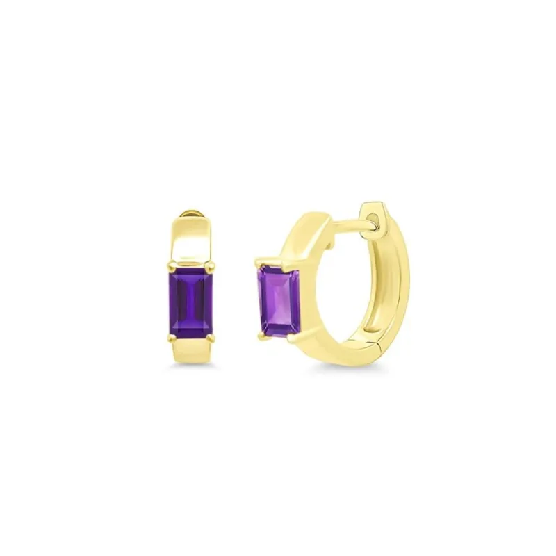 Single Gemstone Huggies sold by LINDSEY LEIGH JEWELRY