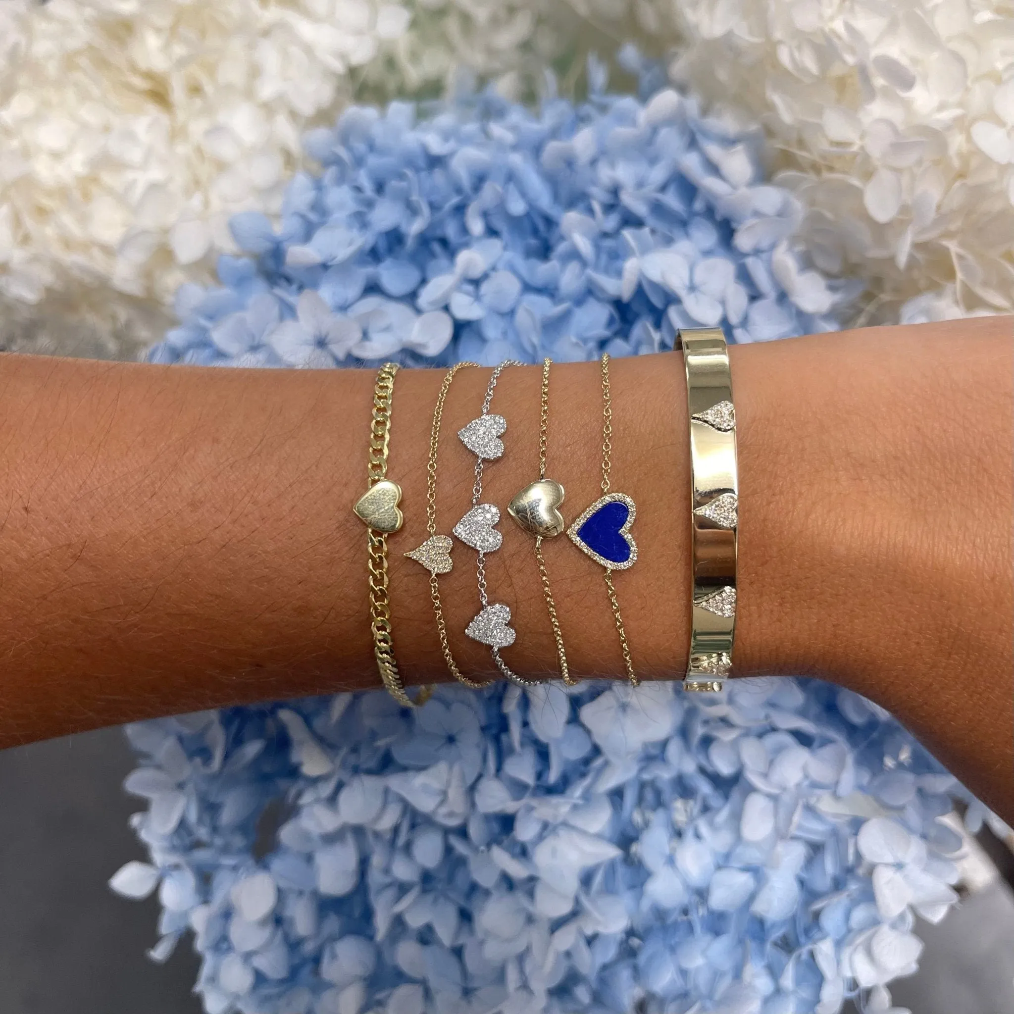 Lapis Heart Bracelet sold by LINDSEY LEIGH JEWELRY product image thumbnail 5