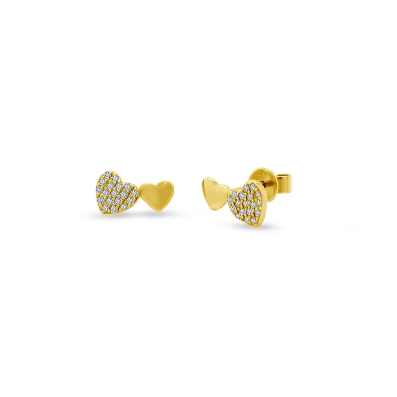 Double Heart Studs sold by LINDSEY LEIGH JEWELRY