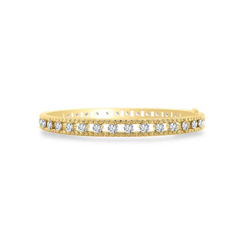 Diamond Cage Bangle made by LINDSEY LEIGH JEWELRY